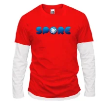 Комбинированный лонгслив с логотипом игры Spore