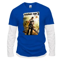 Комбинированный лонгслив с постером игры Serious Sam 3