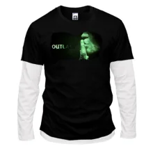Комбинированный лонгслив с постером игры Outlast 2
