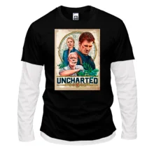 Комбинированный лонгслив с обложкой игры Uncharted