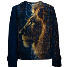 Детский 3D свитшот с матричным львом