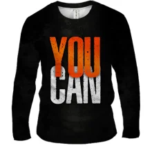 Мужской 3D лонгслив You Can