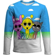Детский 3D лонгслив Sprunki