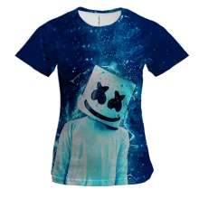 Женская 3D футболка Marshmello