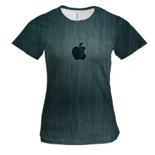Жіноча 3D футболка Apple (дерево)