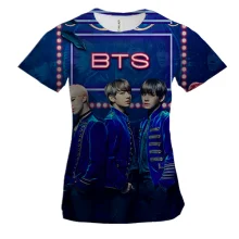 Женская 3D футболка с группой БТС (BTS K-POP) ARMY в костюмах