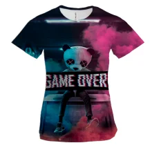 Жіноча 3D футболка Game over Panda