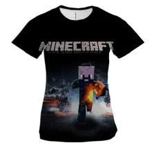 Жіноча 3D футболка "Minecraft x Battlefield"