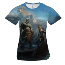 Женская 3D футболка God of War