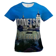Женская 3D футболка Donetsk