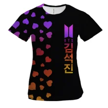 Жіноча 3D футболка Hearts BTS