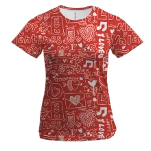 Жіноча 3D футболка Love and hearts pattern 3