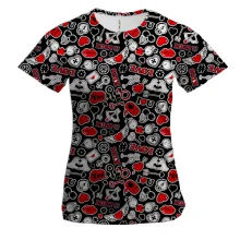 Жіноча 3D футболка Love and hearts pattern