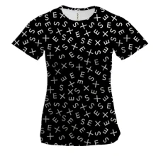 Жіноча 3D футболка S E X pattern