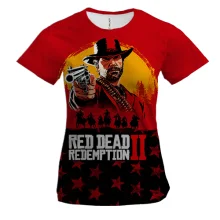Женская 3D футболка Red Dead Redemption 2