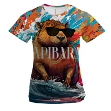 Женская 3D футболка Capibara