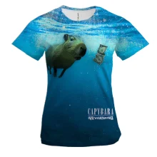 Жіноча 3D футболка Capibara - Nirvana