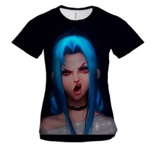 Жіноча 3D футболка Jinx - League of Legends, Arcane