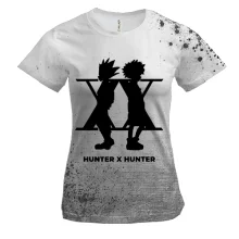 Женская 3D футболка Hunter X Hunter - силуэт героев