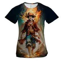 Жіноча 3D футболка Луффі - One Piece (2)