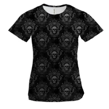 Жіноча 3D футболка Royal Skull, паттерн
