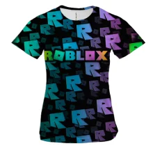 Женская 3D футболка Roblox, rainbow pattern