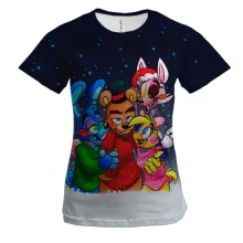 Жіноча 3D футболка Аніматроніки в снігу - FNaF