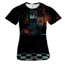 Женская 3D футболка Комната охраны - FNaF