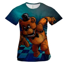 Женская 3D футболка Фредди Фазбер - Five Nights at Freddy