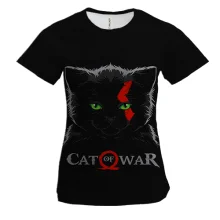 Женская 3D футболка CAT of War