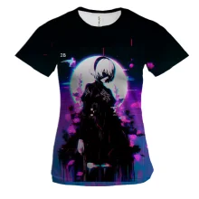 Жіноча 3D футболка 2B, neon - Nier: Automata