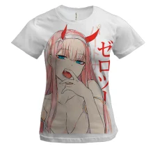 Жіноча 3D футболка Zero Two - Darling in the Franxx