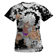 Женская 3D футболка Luffy 5 Gear