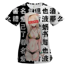 Женская 3D футболка Марин Китагава, Senpai - My Dress-Up Darling