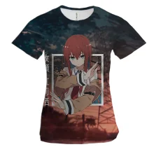Женская 3D футболка Kurisu Makise - Steins;Gate