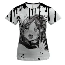 Женская 3D футболка Manga-girl Ahegao