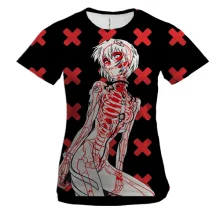 Женская 3D футболка Аянами Рей, X-ray - Evangelion