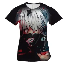 Женская 3D футболка Кен Канеки - Tokyo Ghoul