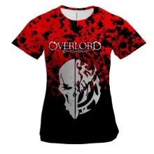 Женская 3D футболка аниме Overlord (красный)