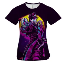 Женская 3D футболка Джотаро Куджо, Неон - JoJo’s Bizarre Adventure