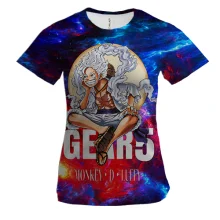 Женская 3D футболка Monkey D Luffy - One Piece, Gear 5