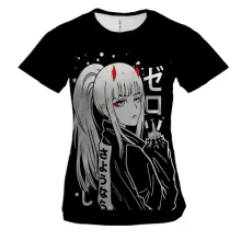 Жіноча 3D футболка Darling in the Franxx: Zero Two