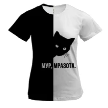 Жіноча 3D футболка "Мур, мразота"