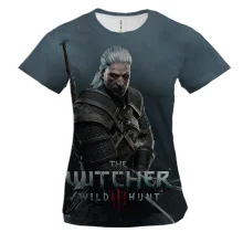 Женская 3D футболка Witcher: Wild Hunt