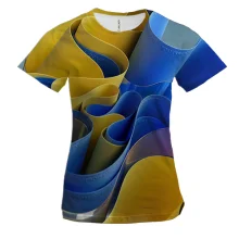 Женская 3D футболка "Ukraine colors"