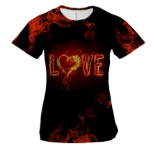 Женская 3D футболка "Love"