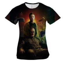 Женская 3D футболка Breaking Bad с Уолтером и Джесси