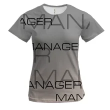Женская 3D футболка для менеджера "manager"