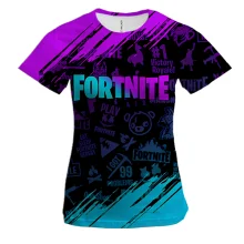 Женская 3D футболка Fortnite Purple