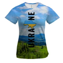 Женская 3D футболка Ukraine (Карпаты)